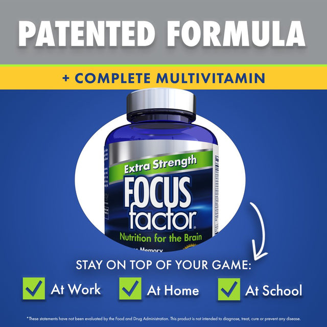 Focus Factor Extra Strength, Brain Health Dietary Supplement - 60 Ct