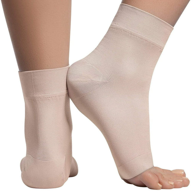 1 Pair Ankle Compression Sleeve-Open Toe Сompression Socks for Swelling, Plantar Fasciitis, Sprain, Neuropathy-Nano Brace for Women and Men,X-Large