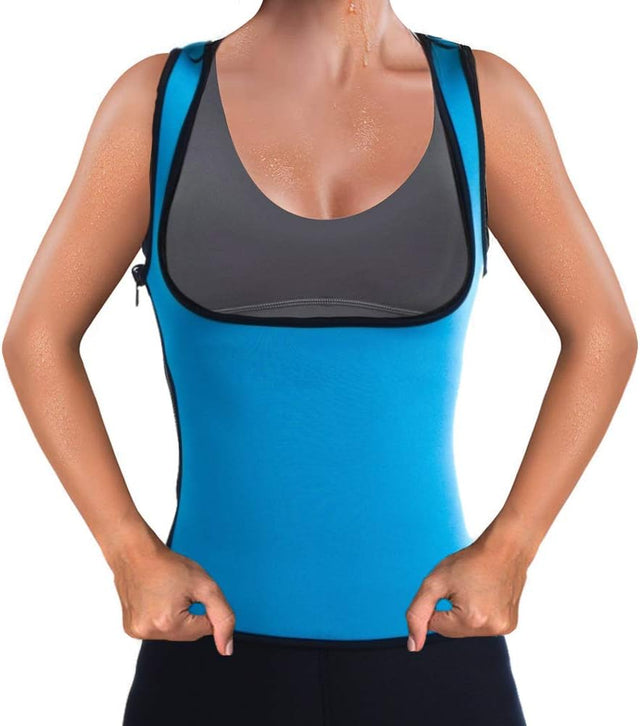 Womens Slimming Vest Hot Thermo Sweat Shirt Body Shapers Weight Loss Tank Top Neoprene Sauna Vest