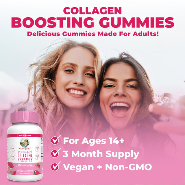 Vegan Collagen Boosting Gummies for Hair Skin & Nail Health by Maryruth'S