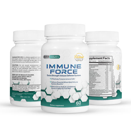 5 Pack Immune Force, Extra Strength Immune Defense System-60 Capsules X5