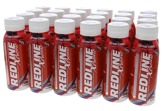 VPX Redline Xtreme, Cotton Candy, 8 Ounce Bottles, Liquid, 24 Count