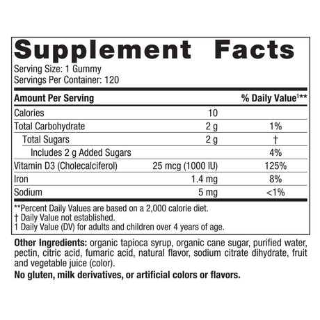 Nordic Naturals Vitamin D3 Gummies, 1000 IU, Great Taste, Non-Gmo, 120 Ct