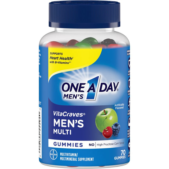 One a Day Men'S Vitacraves Gummies, Multivitamins for Men, 70 Count