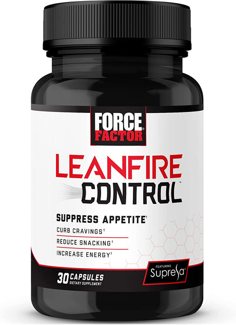 FORCE FACTOR Leanfire Control Appetite Suppressant for Weight Loss with B12 Vitamins, Green Tea Extract, & Garcinia Cambogia to Curb Cravings, Reduce Snacking, & Increase Energy, 30 Capsules