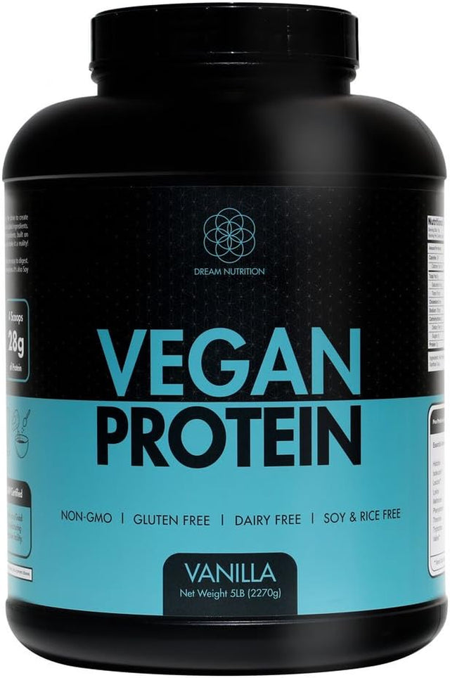 Clean Pea Protein Powder Vanilla | Vegan, All Natural, Non-Gmo, Gluten Free | 5Lbs up to 227 Servings