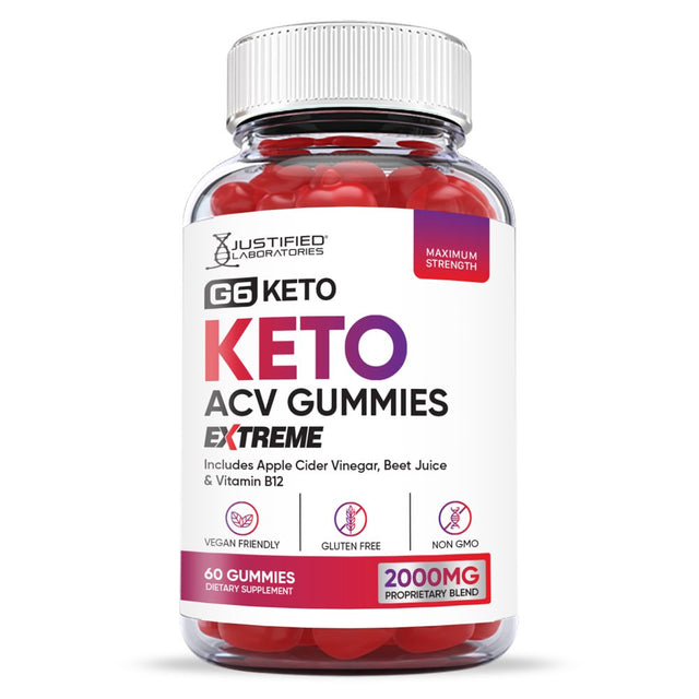 (2 Pack) G6 Keto ACV Gummies 1000MG Dietary Supplement 120 Gummys