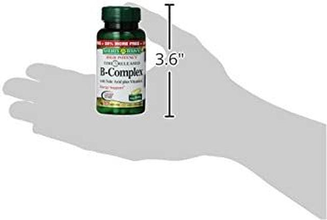 Vitamin B-Complex by Nature'S Bounty, Time Released Vitamin Supplement W/ Folic Acid plus Vitamin C, Supports Energy Metabolism and Nervous System Health, 125 Tablets (Pack of 3)