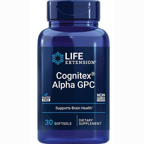 Life Extension Cognitex Alpha GPC – Alpha-Glyceryl Phosphoryl Choline, Phosphatidylserine, Blueberry Extract – a Strong Foundation for Cognitive Health – Non-Gmo, Gluten-Free – 30 Softgels