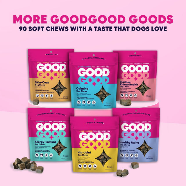 Goodgood Dog Supplement to Support Healthy Dogs, Allergy + Immune, 90 Natural Flavor Chews