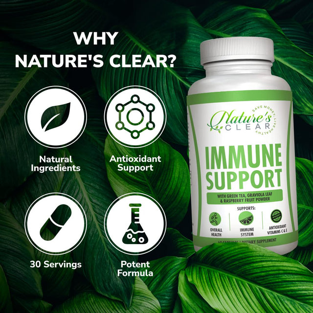 Nature'S Clear Immune Support Supplement for Immunity Booster, 60 Capsules