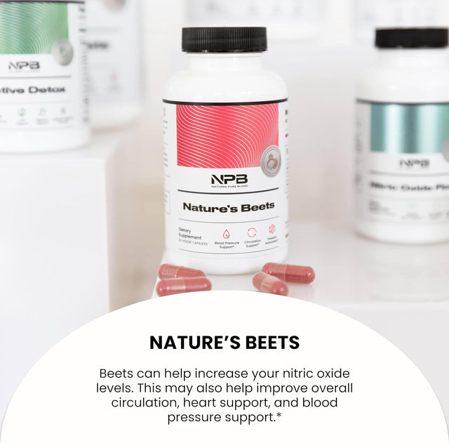 Nature'S Pure Blend Organic Beets Capsule I Support Blood Flow, Blood Pressure, Heart Health I Energy Booster, L Arginine