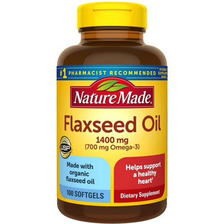 NATURE MADE Flaxseed Oil, 1400 Mg, Softgels, 100.0 CT