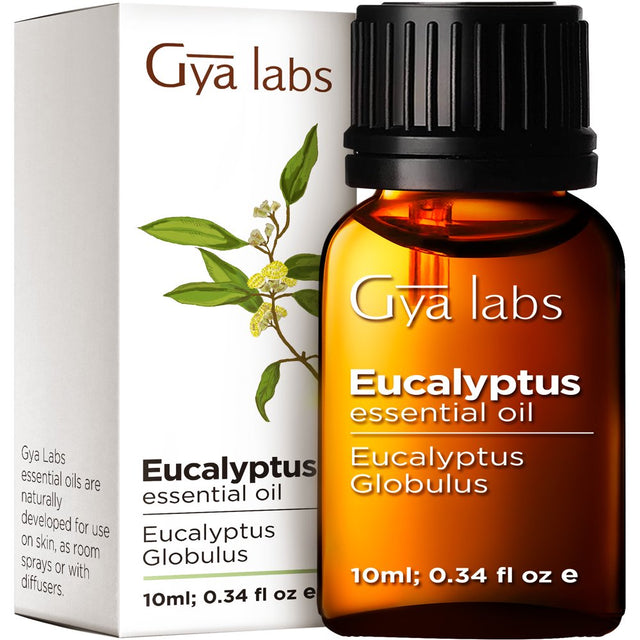 Gya Labs Australian Eucalyptus Essential Oil (0.34 Fl Oz) - Eucalyptus Oil Essential Oils for Diffuser, Skin, Humidifier, Sinus & Hair