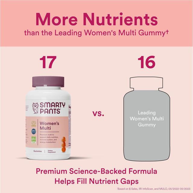 Smartypants Women'S Multi Gummy Vitamins with D3, C & B12 - 60Ct