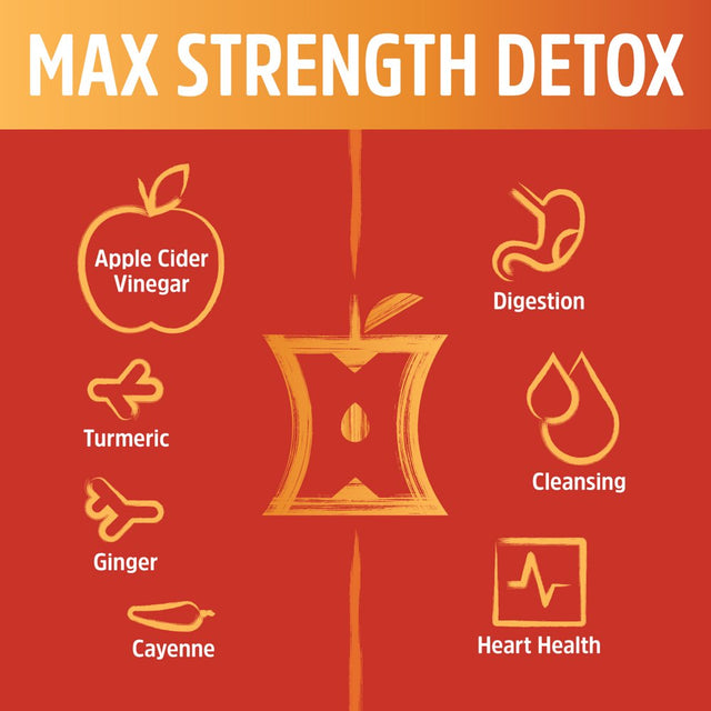 Zhou Cider Detox | with Ginger, Turmeric & Cayenne | Max Strength Thermogenic Formula for Improved Digestion, Detox, Heart Health | 60 CT