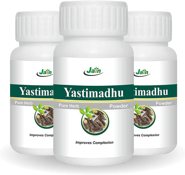 Jain'S Yastimadhu Powder, 100G (Pack of 3) - Indian Ayurveda'S Pure Natural Herbal Supplement Powder