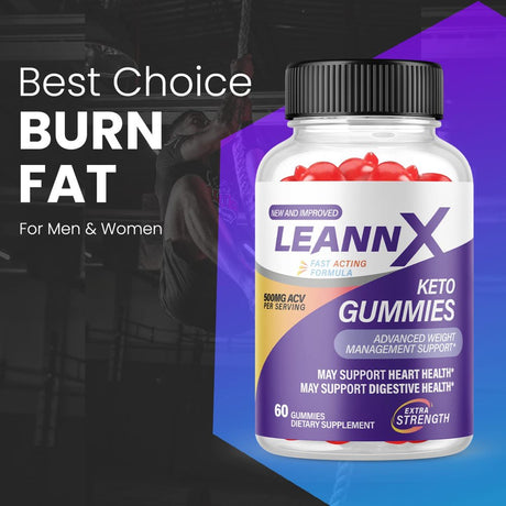 (1 Pack) Leann X Keto ACV Gummies - Supplement for Weight Loss - Energy & Focus Boosting Dietary Supplements for Weight Management & Metabolism - Fat Burn - 60 Gummies