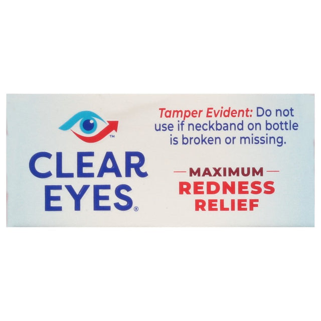 (2 Pack) Clear Eyes Maximum Redness Eye Relief Lubricant Eye Drops, 0.5 Fl Oz