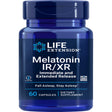 Life Extension Melatonin IR/XR - Immediate & Extended-Release - up to 7 Hours Sleep Support, Regular/Healthy Sleep Patterns, Easier to Stay Asleep - Gluten-Free, Non-Gmo - 60 Capsules (2-Month Supply)