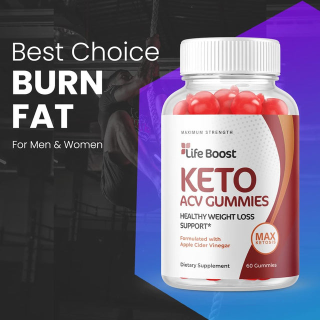 (3 Pack) Life Boost Keto ACV Gummies - Supplement for Weight Loss - Energy & Focus Boosting Dietary Supplements for Weight Management & Metabolism - Fat Burn - 180 Gummies