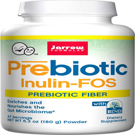 Jarrow Formulas Prebiotic Inulin-Fos, Enhances Calcium Absorption, 180 G, 6.3 Oz