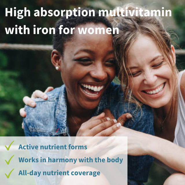 Igennus Advanced Vegan Multivitamin & Minerals for Women with Iron, Vitamin D3, Methylated Folate, K2 & Zinc, Sustained Release, 30 Servings