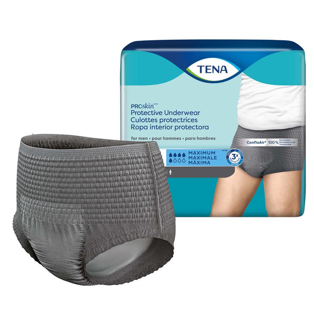 Tena Proskin Incontinence Underwear for Men, Maximum, L, 72 Ct