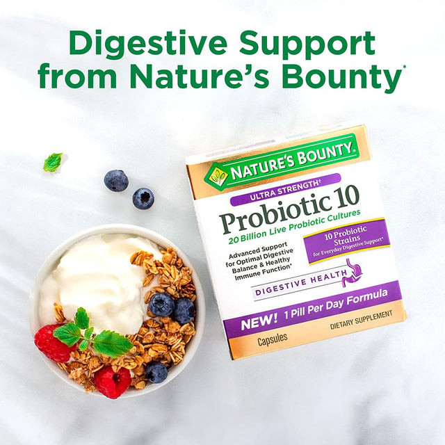 Nature'S Bounty Acidophilus Probiotic, Daily Probiotic Supplement, Supports Digestive Health, Twin Pack, 200 Tablets