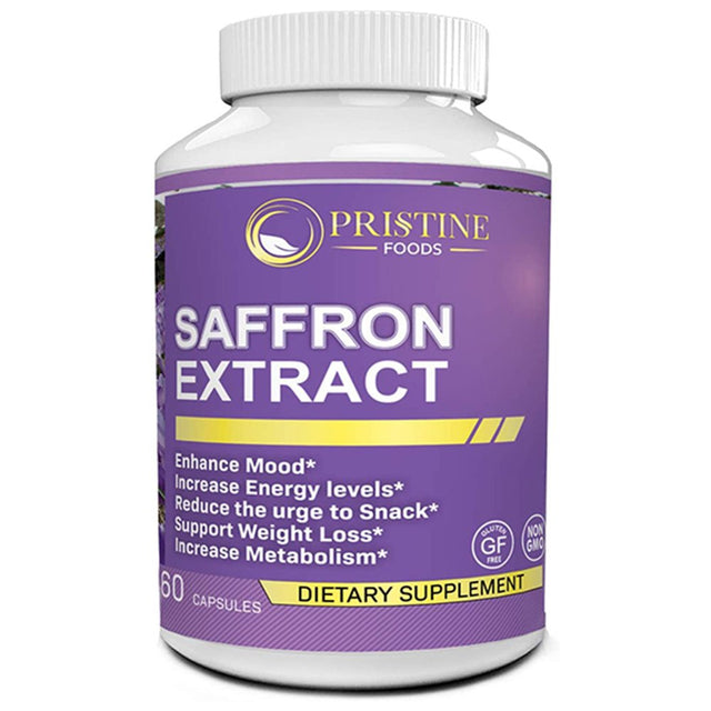 Pristine Foods Saffron Extract Supplement 88.5Mg - Natural Appetite Suppression, Healthy Weight Loss Pills - 2 Pack