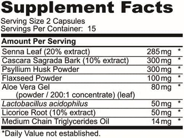 15 Day Colon Cleanse & Detox for Less Bloat Flat Tummy W/Probiotics - 2 Fer 1 - Constipation Relief - Flushes Toxins, Boosts Energy. Clinically Researched Safe and Effective Formula