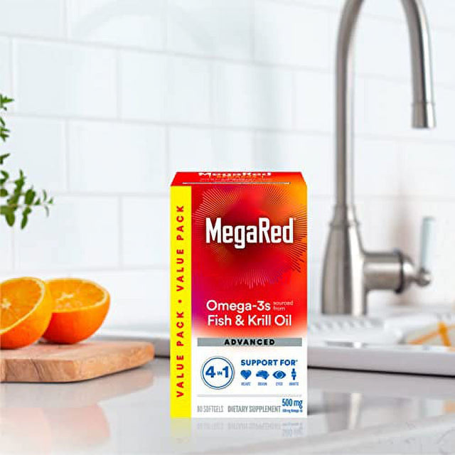 Megared-Megared Advanced 4 in 1 Omega-3 Softgel, 80 Count (98094EA)