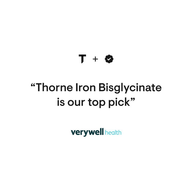 Thorne Iron Bisglycinate, 25 Mg Iron Supplement for Enhanced Absorption without Gastrointestinal Side Effects, NSF Certified for Sport, Gluten-Free, 60 Capsules