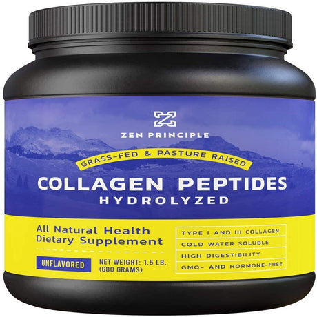 Grass-Fed Collagen Peptides 1.5 Lb. Custom Anti-Aging Hydrolyzed Protein Powder for Healthy Hair, Skin, Joints & Nails. Paleo and Keto Friendly, GMO and Gluten Free, Pasture-Raised Bov