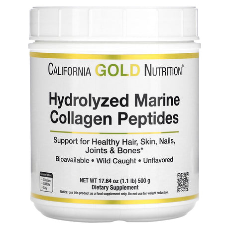 Collagen Peptides Powder with Hyaluronic Acid, Support for Healthy Hair, Skin, Nails, Joints and Bones, Non-Gmo, Gluten and Dairy Free, Unflavored, 17.64 Oz (500 G)