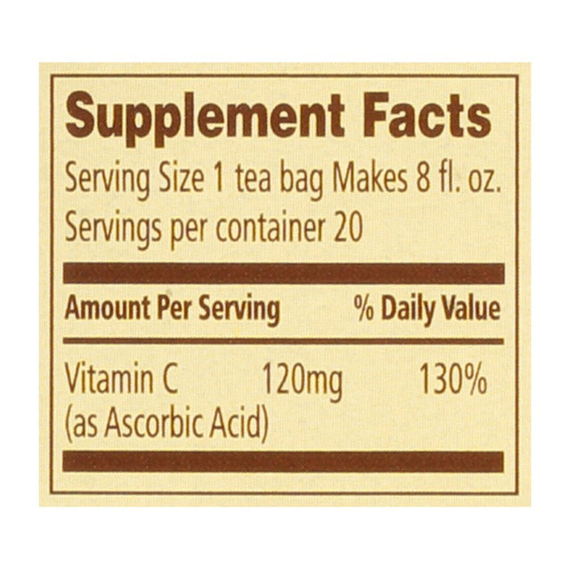 Celestial Seasonings Vitamin C Shine Herbal Tea Bags, 20 Count