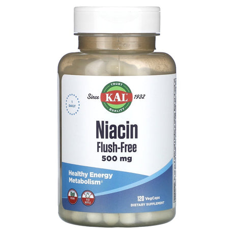 Kal - Niacin Flush-Free 500 Mg. - 120 Vegetarian Capsules