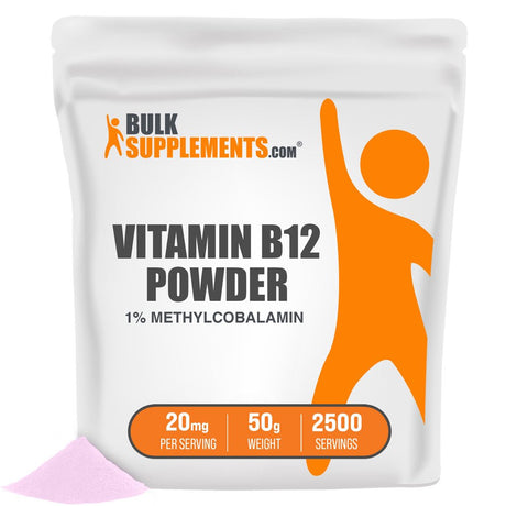 Bulksupplements.Com Vitamin B12 1% Methylcobalamin Powder - Vegan Vitamin B12 - Energy Vitamins - B12 Vitamins - Vegan B12 - B12 Supplement (50 Grams - 1.8 Oz)