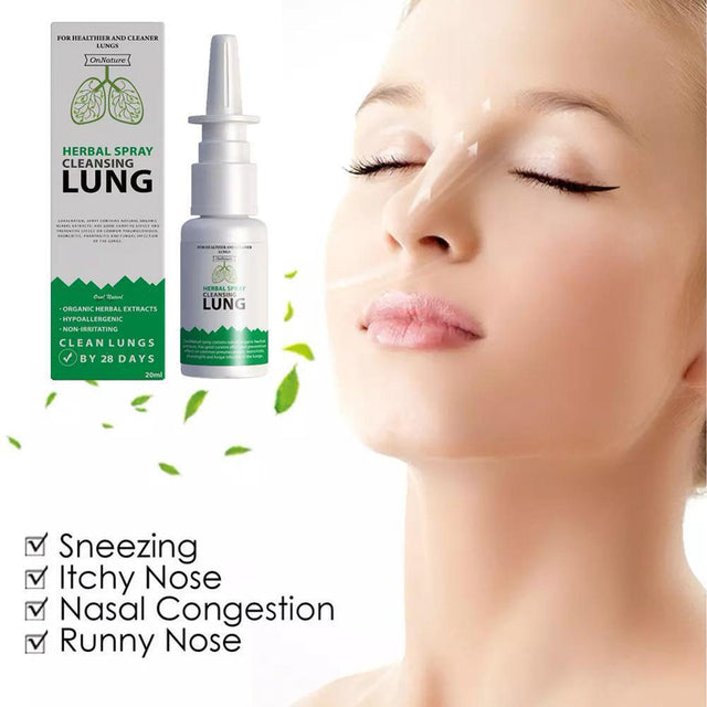 Lung Detox Herbal Cleanser Spray for Smokers Clear Nasal Congestion, Lung Cleanse for Smokers