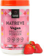 Natreve Vegan Protein Powder - 25G Plant Based Protein Powder with Probiotics and Amino Acids - Gluten Free Strawberry Shortcake, 18 Servings