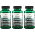 Swanson Sleep Essentials Includes Gaba and Melatonin 60 Veg Caps 3 Pack