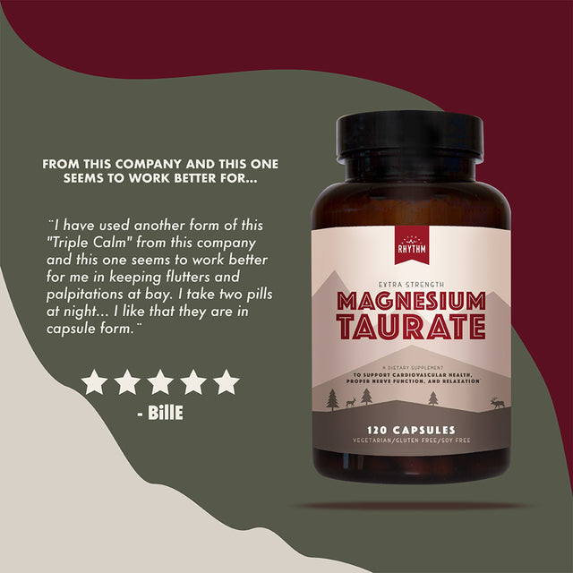 Natural Rhythm Magnesium Taurate - 750Mg (150Mg of Elemental Magnesium Taurate) for Heart Health (120 Capsules)