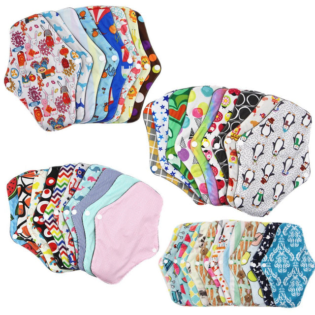 Bluelans Bamboo Charcoal Fiber Waterproof Menstrual Pad Women Sanitary Washable Reusable