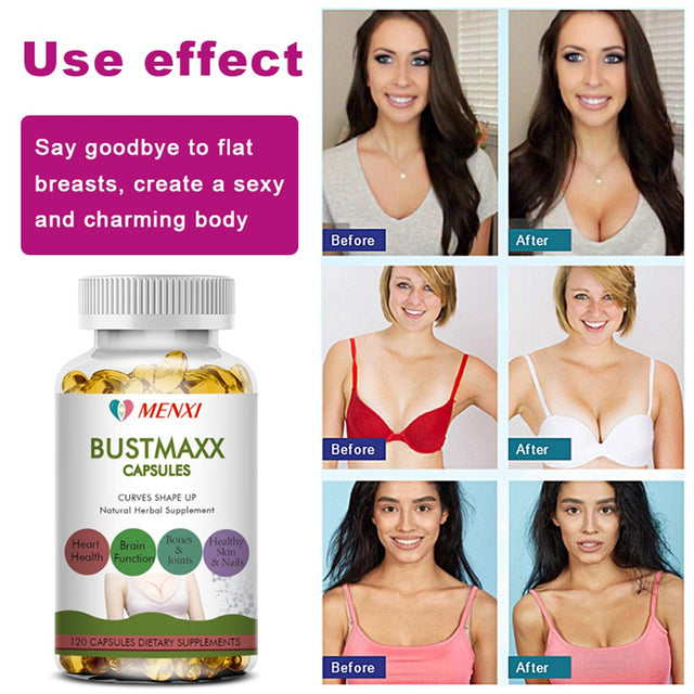 100% Breast Pills for Women, All-Natural Ingredients, 120 Capsules