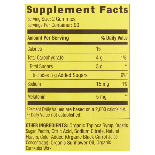 Spring Valley Non GMO Melatonin Dietary Supplement Gummies, Strawberry, 5 Mg, 180 Count