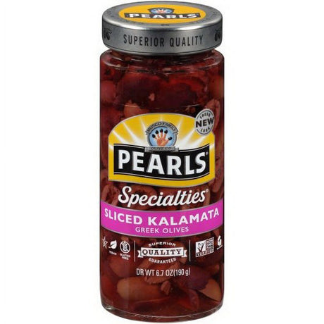 (Price/Case)Pearls Olives Sliced Kalamata, 6.7 Ounces, 6 per Case