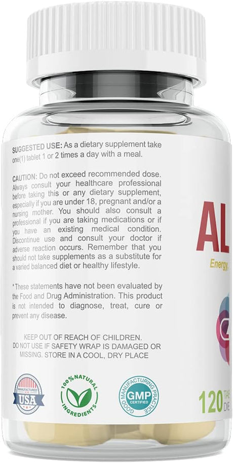 Albumax - 1300Mg per Serving - Albumin, Protein, L-Arginine and Vitamins - Overall Health Support* - 120 Tablets - 120 Day Supply - Non GMO & Gluten Free