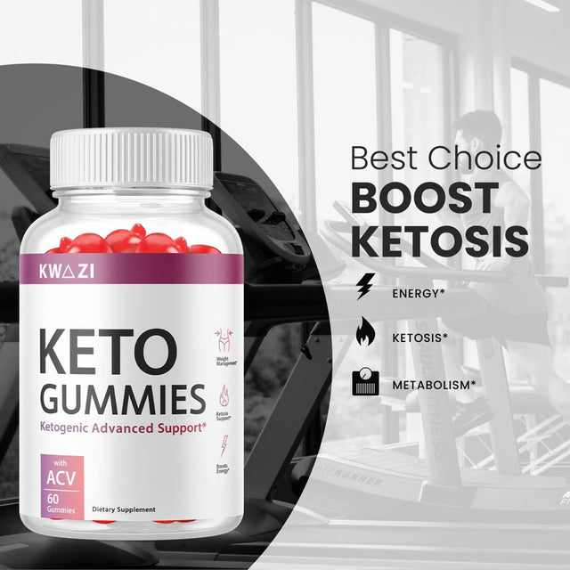 (1 Pack) Kwazi Keto ACV Gummies - Supplement for Weight Loss - Energy & Focus Boosting Dietary Supplements for Weight Management & Metabolism - Fat Burn - 60 Gummies