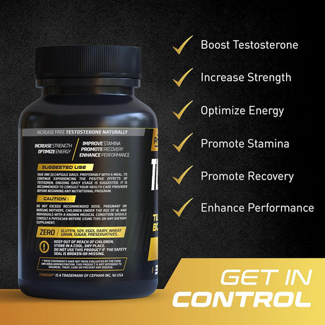 Testodren Advanced Testosterone Booster for Men | Natural Stamina, Endurance, Energy & Strength Enhancing Supplement | Lean Muscle Builder | Brain & Libido Support Male Supplements