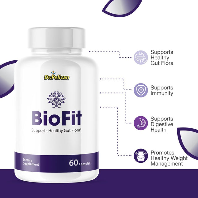 Biofit-Gut & Digestive Health/Weight Management- 2 Bottles- 120 Capsules- Dr. Pelican